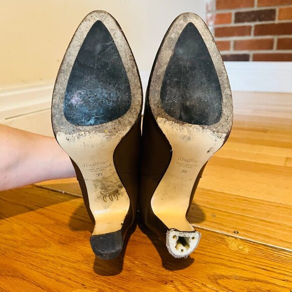 MAX MARA LEATHER BOOTIES Made in Italy EUR 39 US 8.5 - Picture 11 of 16